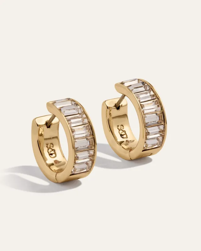 Channel Set Huggie Earrings sold by Stella & Dot