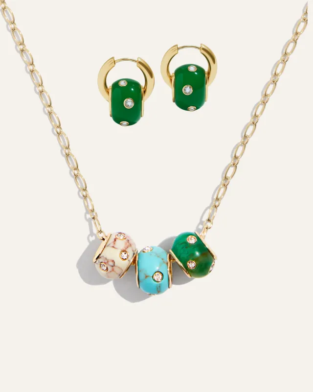 Rondelle Trio Necklace & Matching Earrings Bundle sold by Stella & Dot