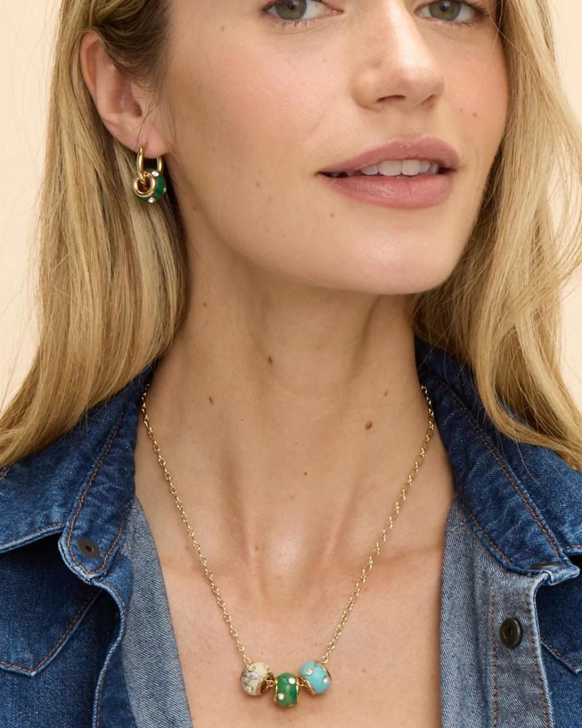 Rondelle Trio Necklace & Matching Earrings Bundle sold by Stella & Dot product image thumbnail 2