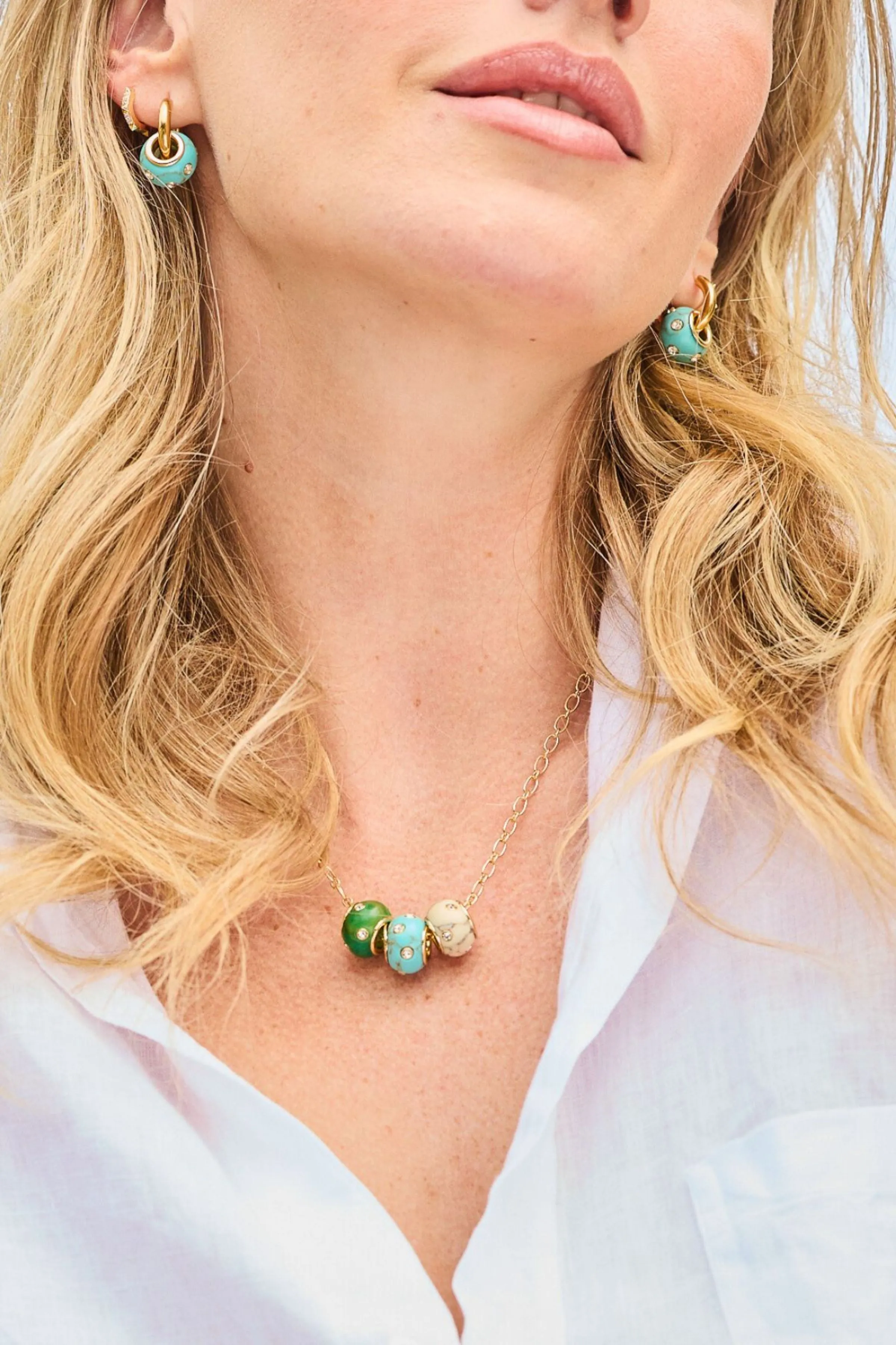 Rondelle Trio Necklace & Matching Earrings Bundle sold by Stella & Dot product image thumbnail 3