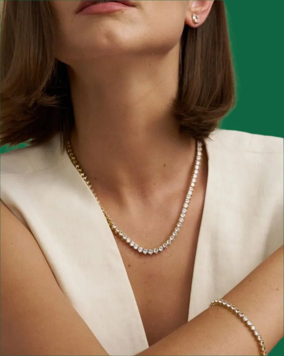 Inheritance Tennis Necklace & Bracelet Bundle | Gold sold by Stella & Dot product image thumbnail 2