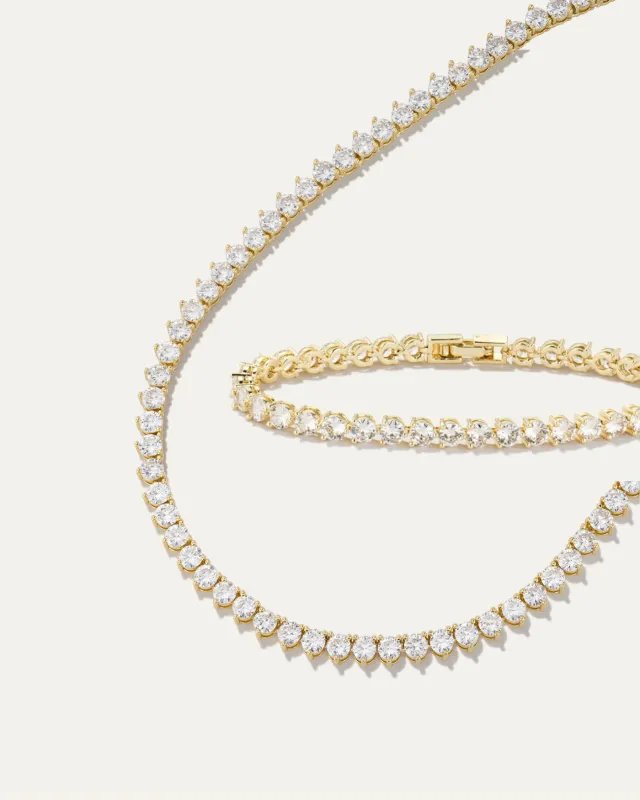 Inheritance Tennis Necklace & Bracelet Bundle | Gold sold by Stella & Dot