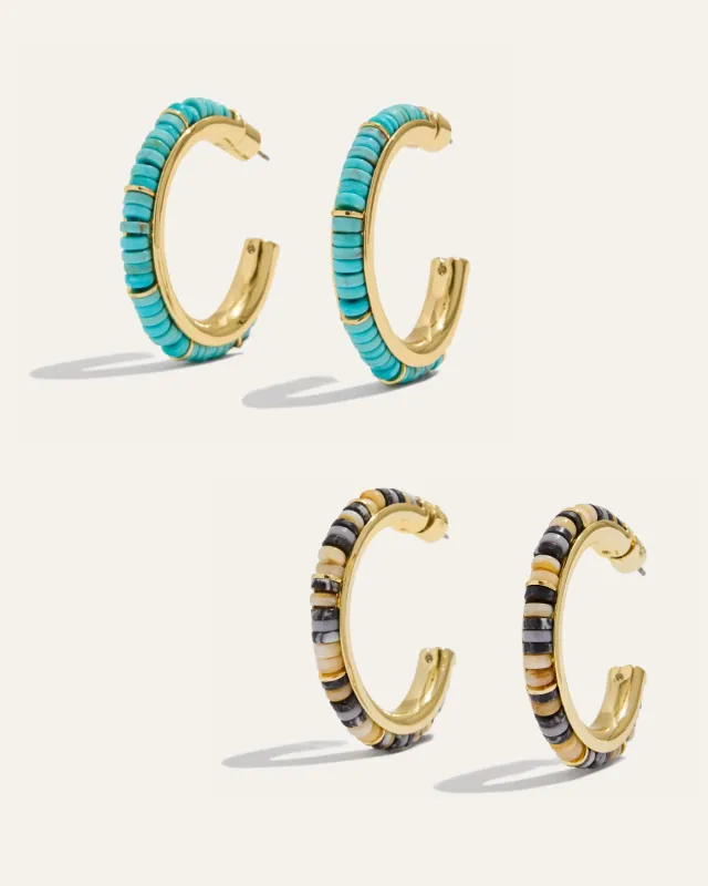 Boho Beaded Hoop Bundle sold by Stella & Dot