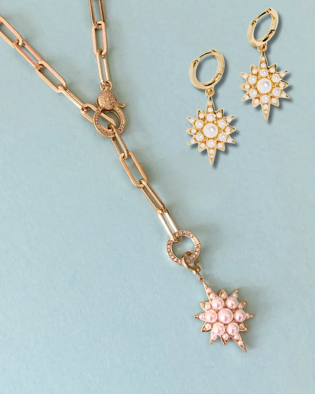 Jane Pave Lariat Necklace and Celestial Pearl Accessories Bundle sold by Stella & Dot