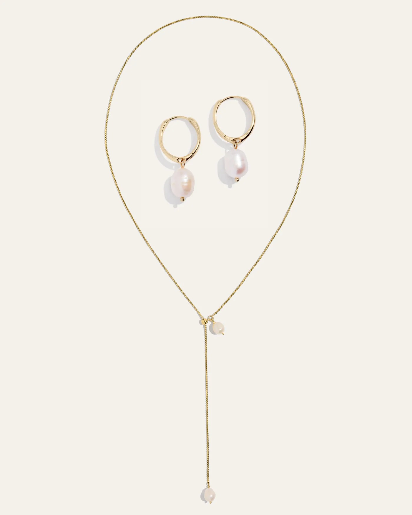 Pearl Bolo Necklace & Essential Huggies sold by Stella & Dot