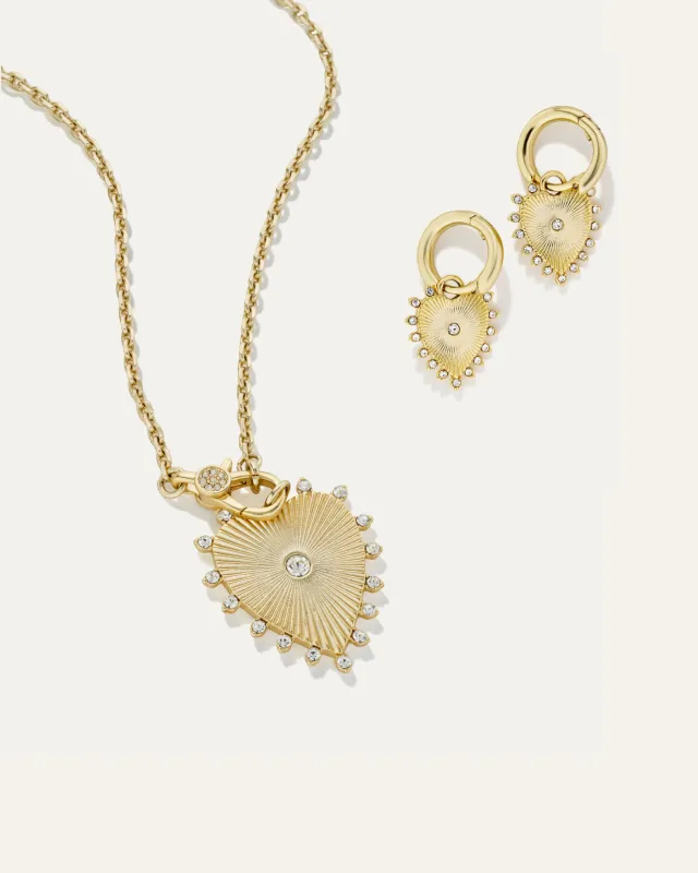 Stevie Heart Necklace + Earrings Bundle sold by Stella & Dot
