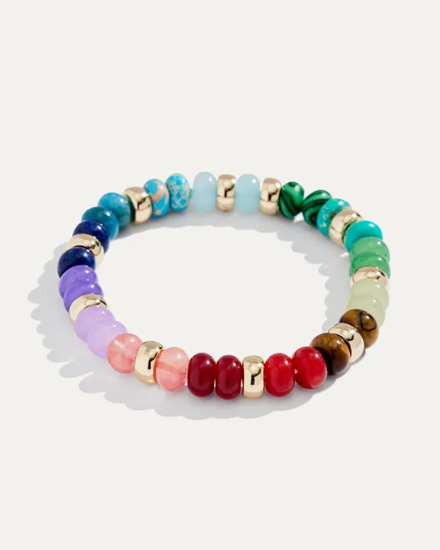 Rainbow Beaded Candy Stretch Bracelet sold by Stella & Dot