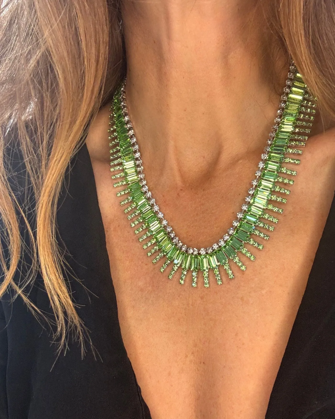 Peridot Baguette Statement Collar sold by Stella & Dot product image thumbnail 2