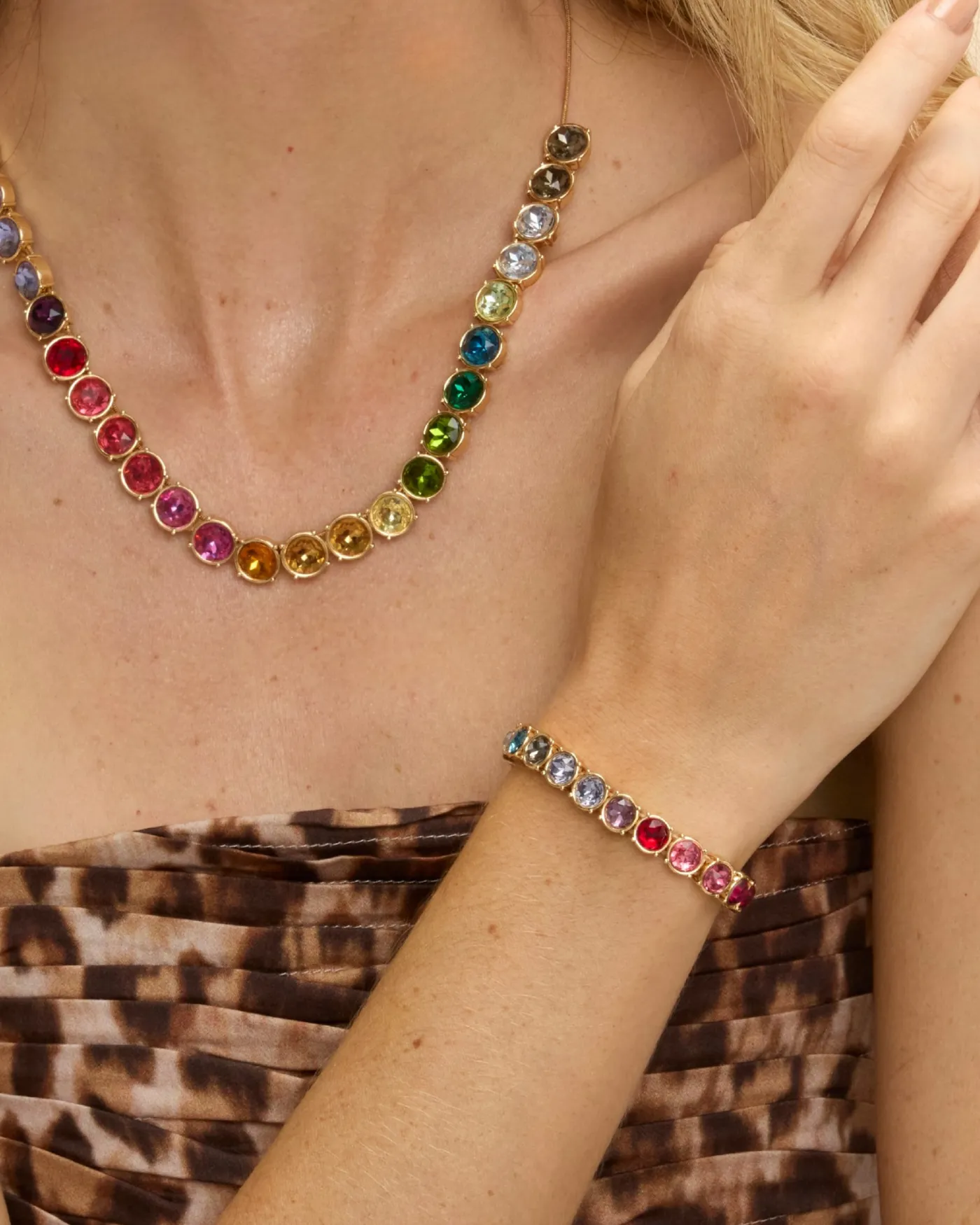 Rainbow Crystal Stretch Bracelet sold by Stella & Dot product image thumbnail 2
