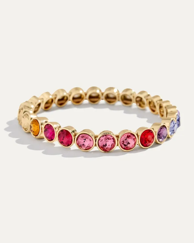 Rainbow Crystal Stretch Bracelet sold by Stella & Dot