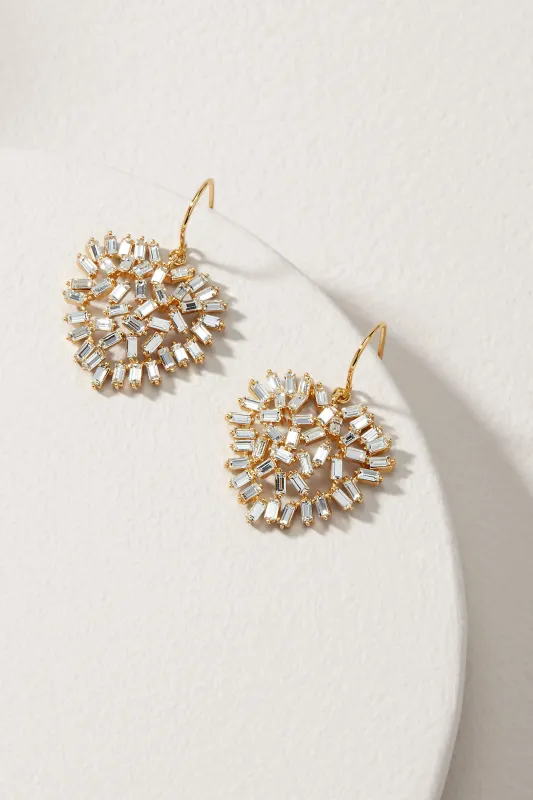 Baguette Heart Earrings sold by Stella & Dot