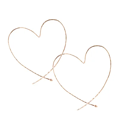 Essential Hammered Heart Hoops Rose Gold Earrings sold by Stella & Dot product image thumbnail 2