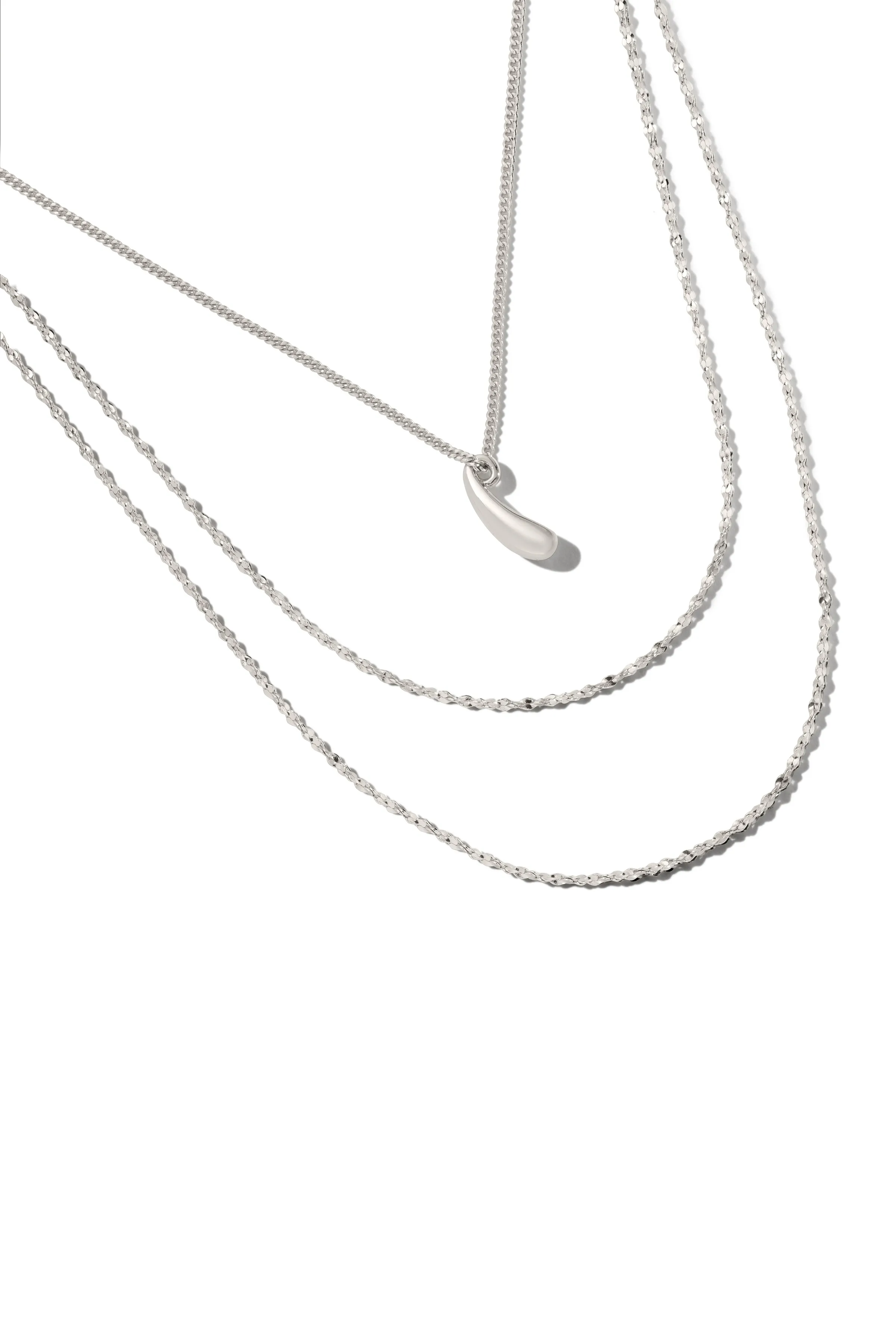 Sculptural Droplet Necklace |Silver sold by Stella & Dot product image thumbnail 3