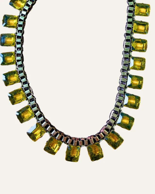 Golden Crystal Statement Necklace sold by Stella & Dot