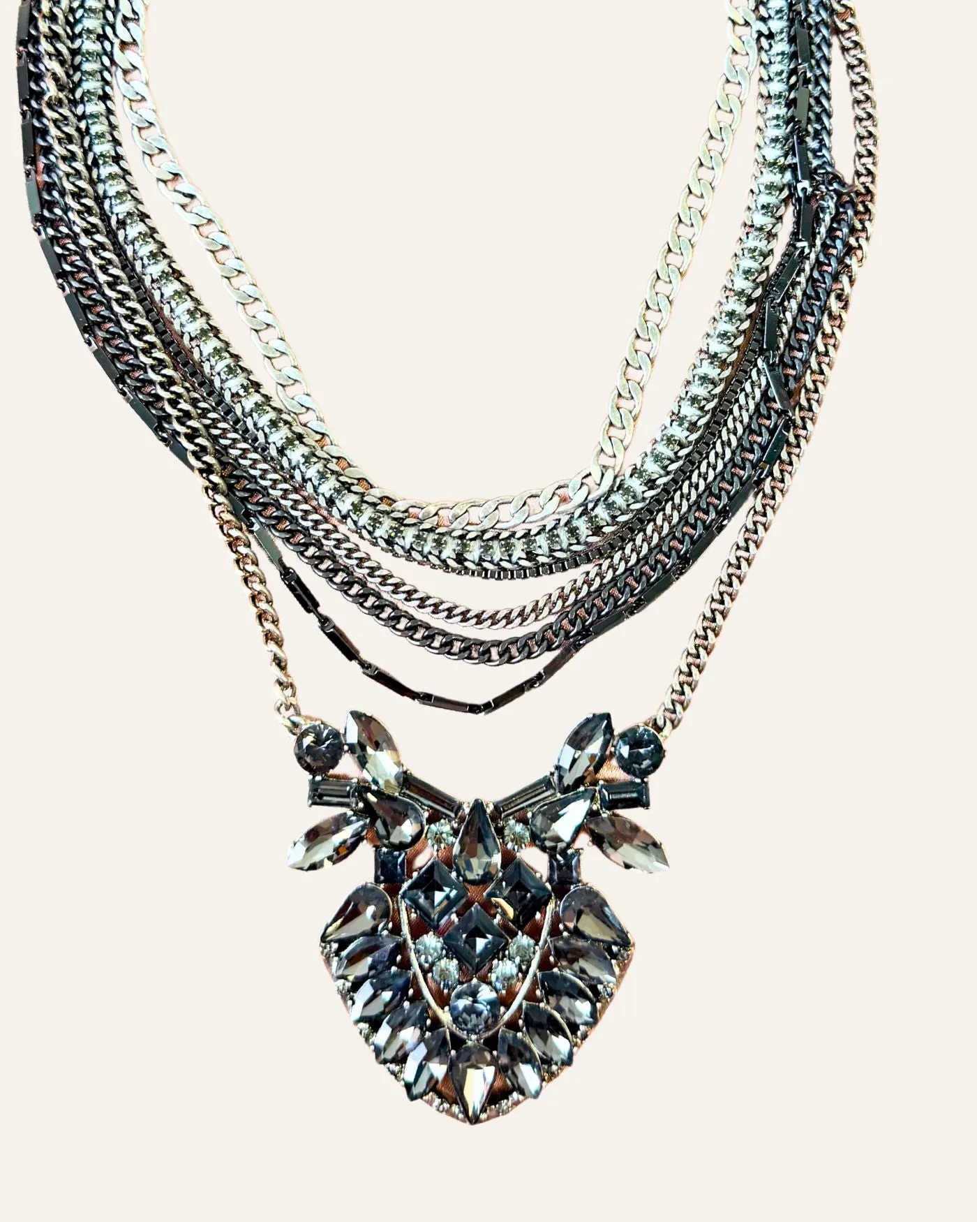 Art Deco Mixed Metal Versatile Statement Necklace sold by Stella & Dot