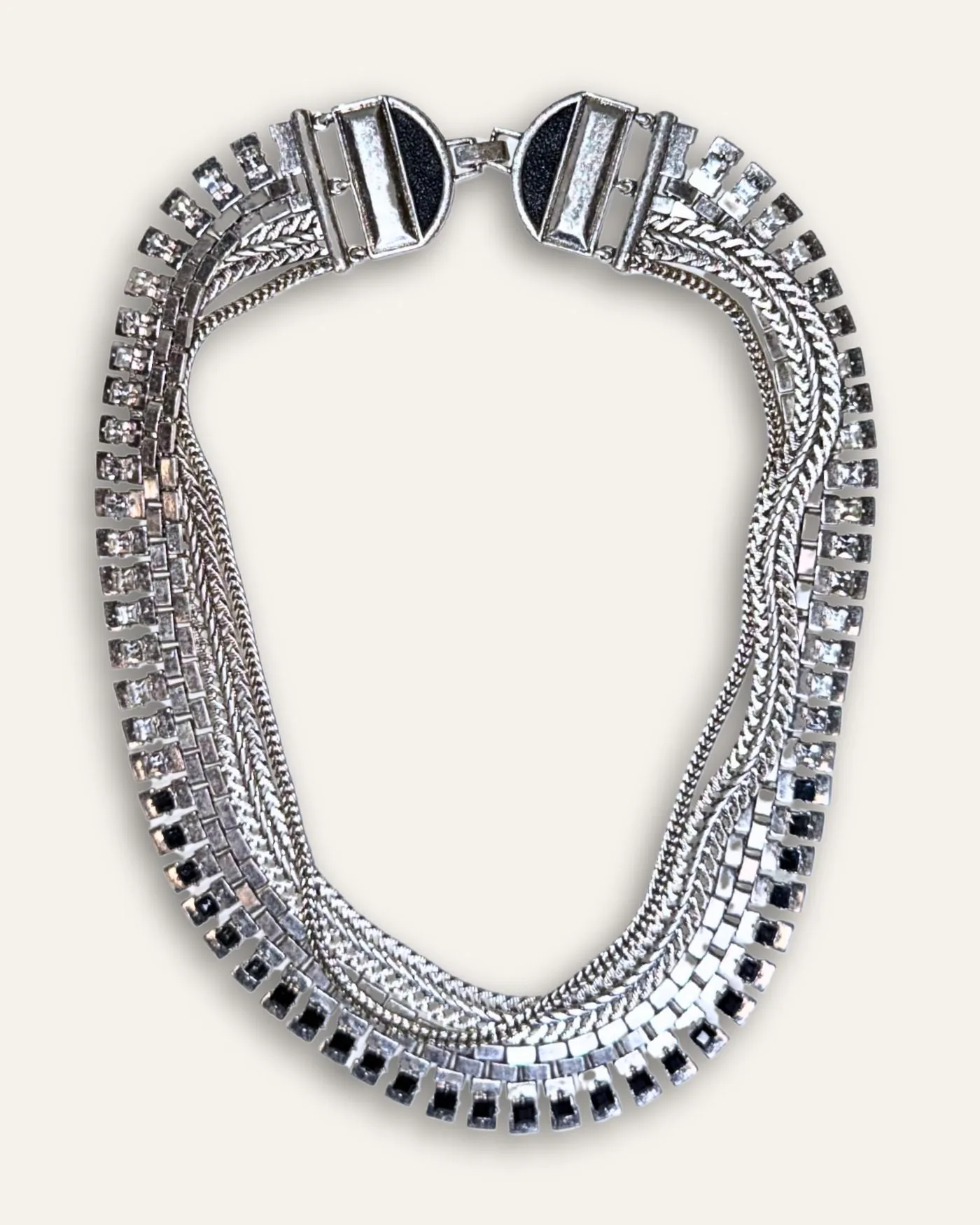 Electra Antiqued Silver Crystal Statement Necklace sold by Stella & Dot product image thumbnail 2