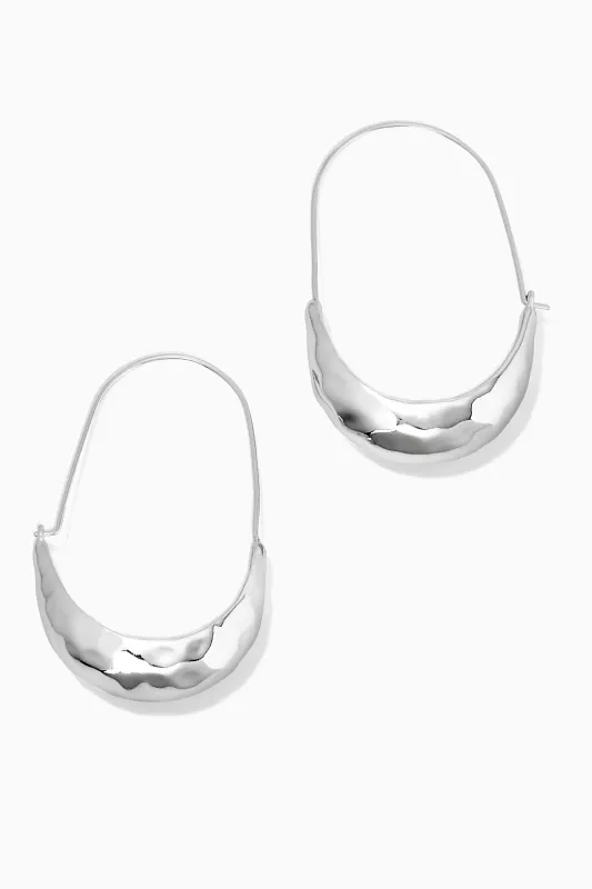 Hammered U Hoop Earrings made by Stella & Dot
