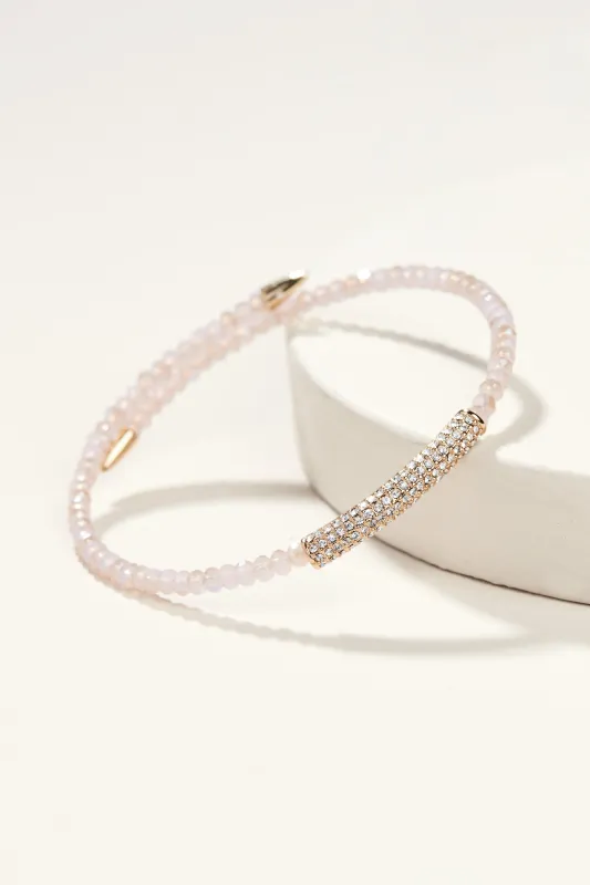 Rebel Coil Gold Bracelet with Pave Bar made by Stella & Dot