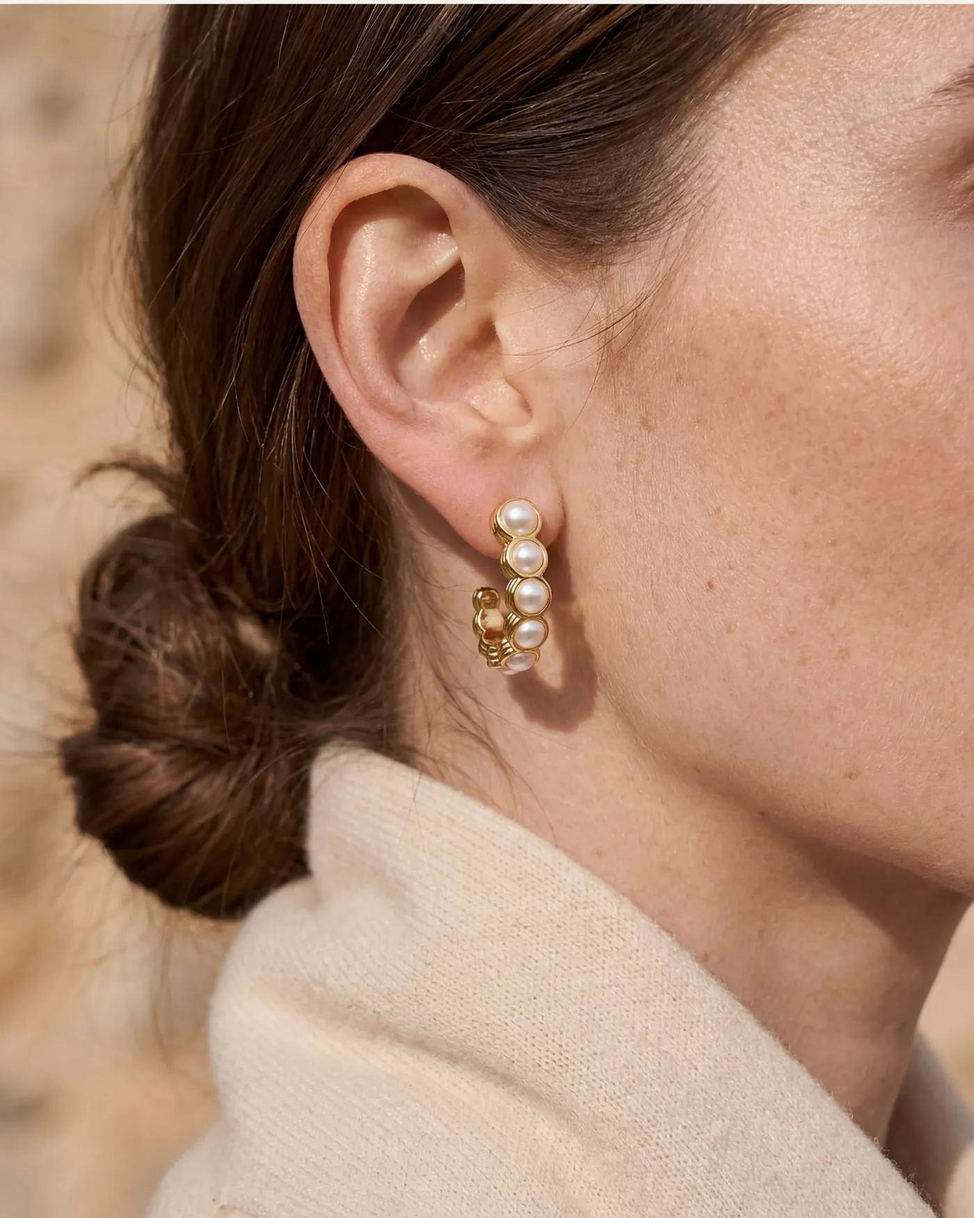 Ava Hoops | Pearl sold by Stella & Dot product image thumbnail 2