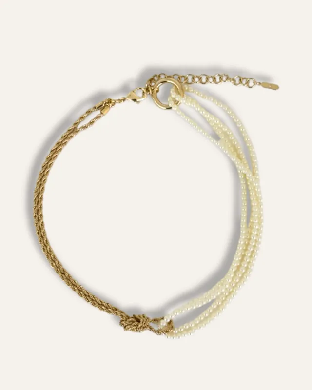 Rope and Pearl Knot Necklace (Never released!) made by Stella & Dot