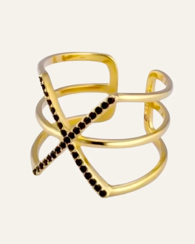 Pave Sphinx Ring | Gold sold by Stella & Dot