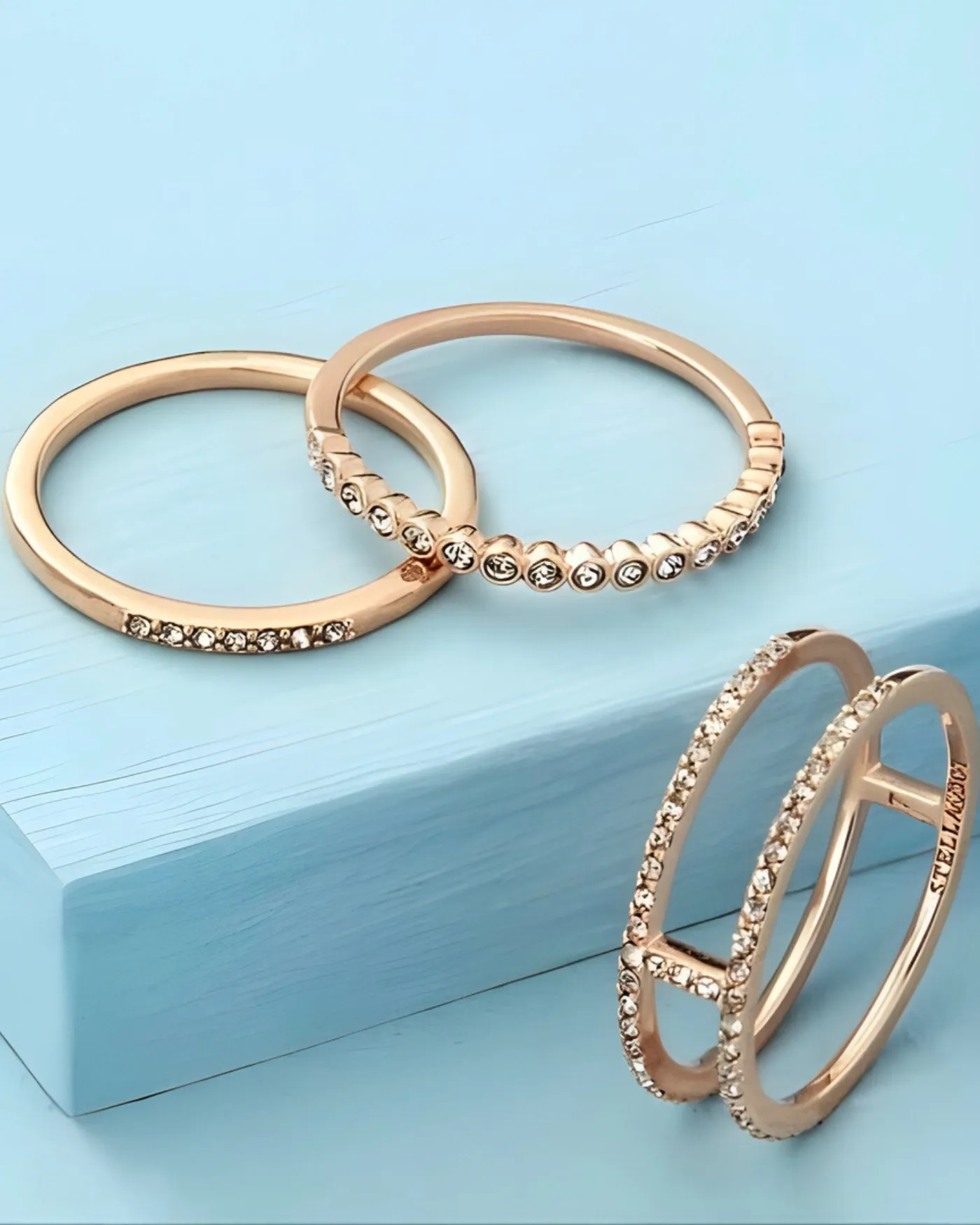 Imperial Stacking Rings | Rose Gold sold by Stella & Dot product image thumbnail 3