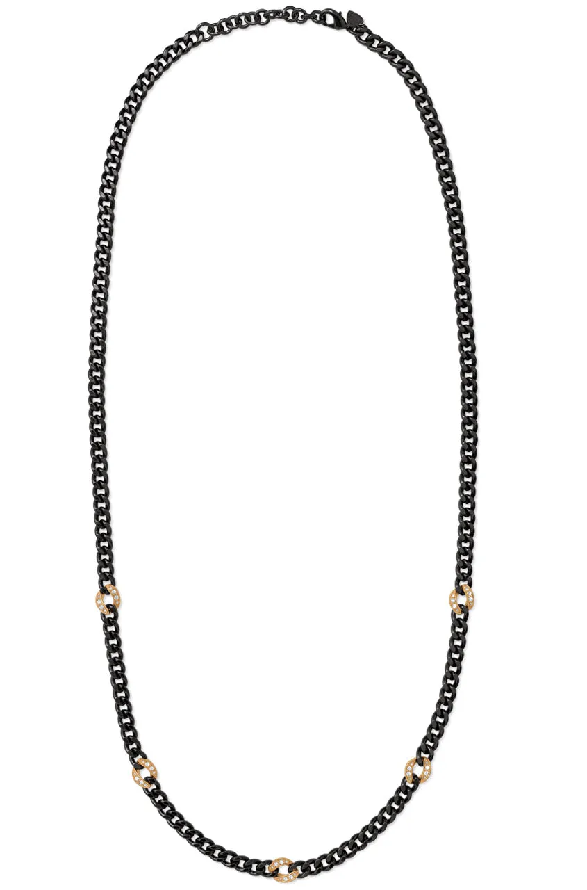 Hematite and Gold Pave Necklace sold by Stella & Dot