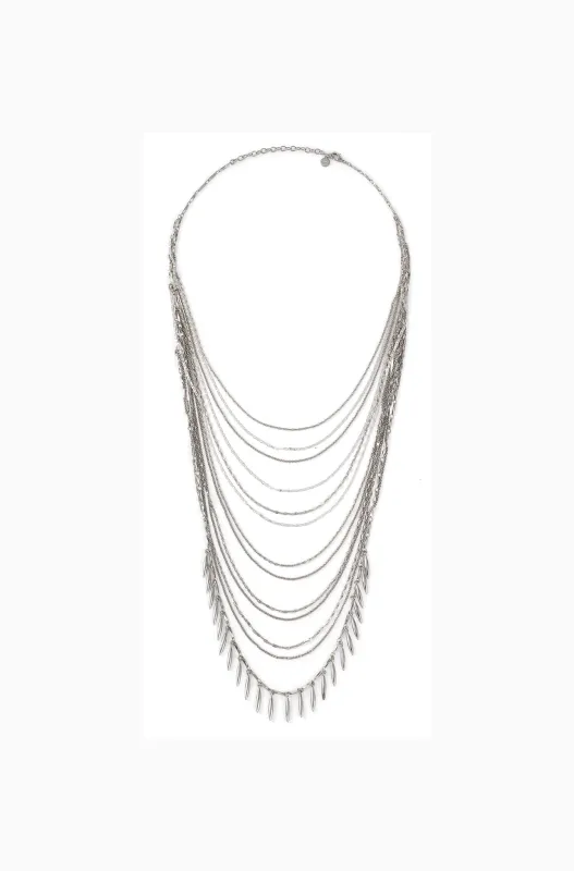 Lindsay Layering Statement Necklace in Silver made by Stella & Dot