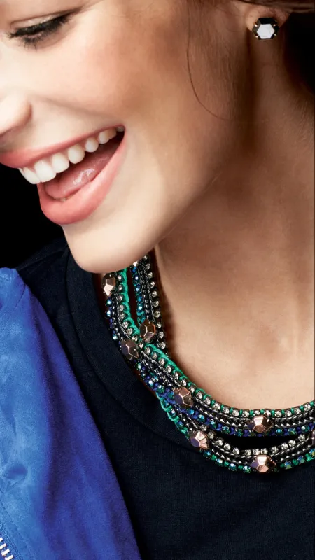 Mercury Statement Necklace Hematite sold by Stella & Dot