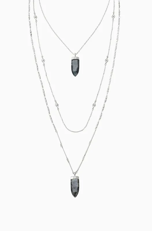Aria Layering Stone Necklace Silver sold by Stella & Dot