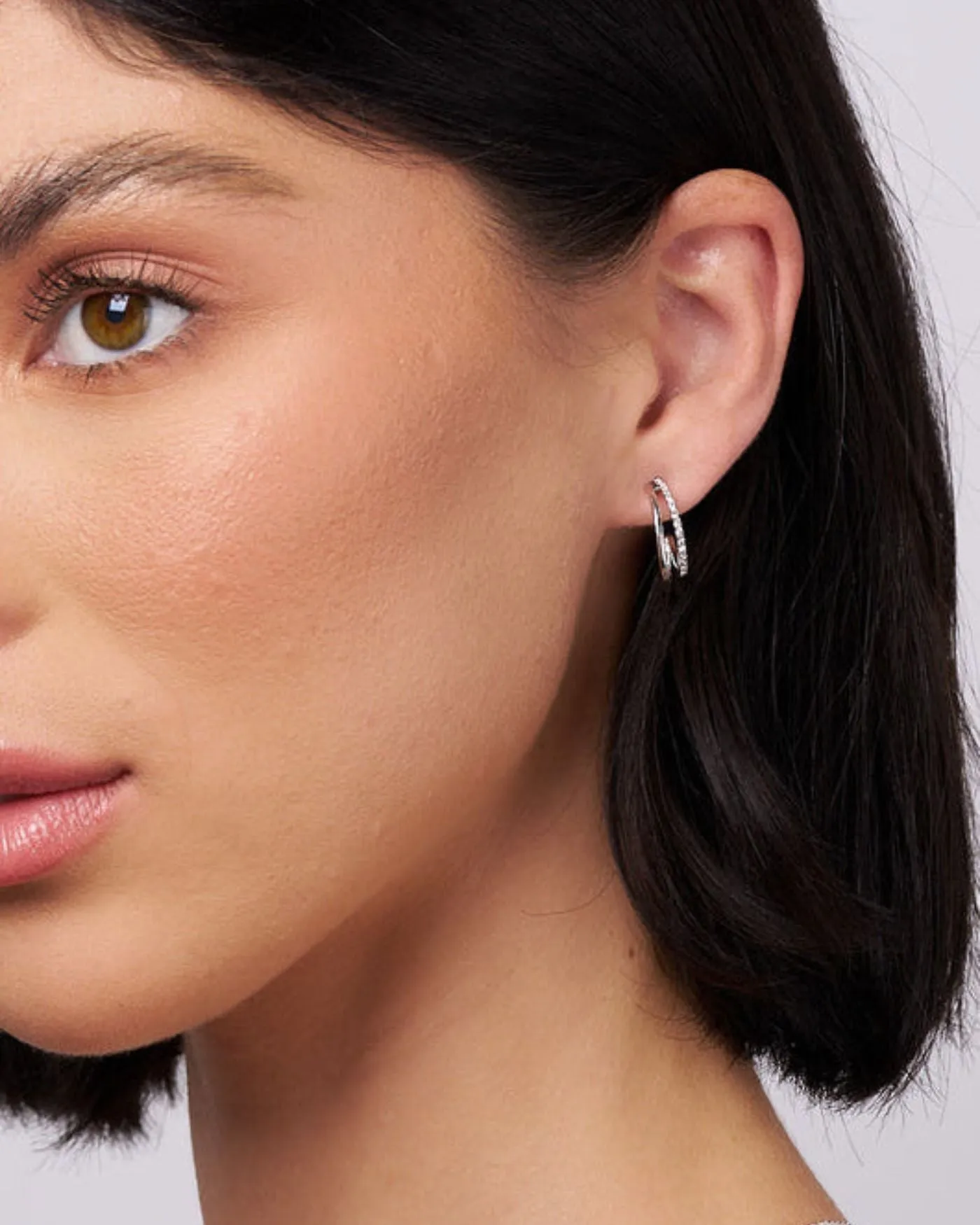 Julie Double Hoops | Silver sold by Stella & Dot product image thumbnail 2