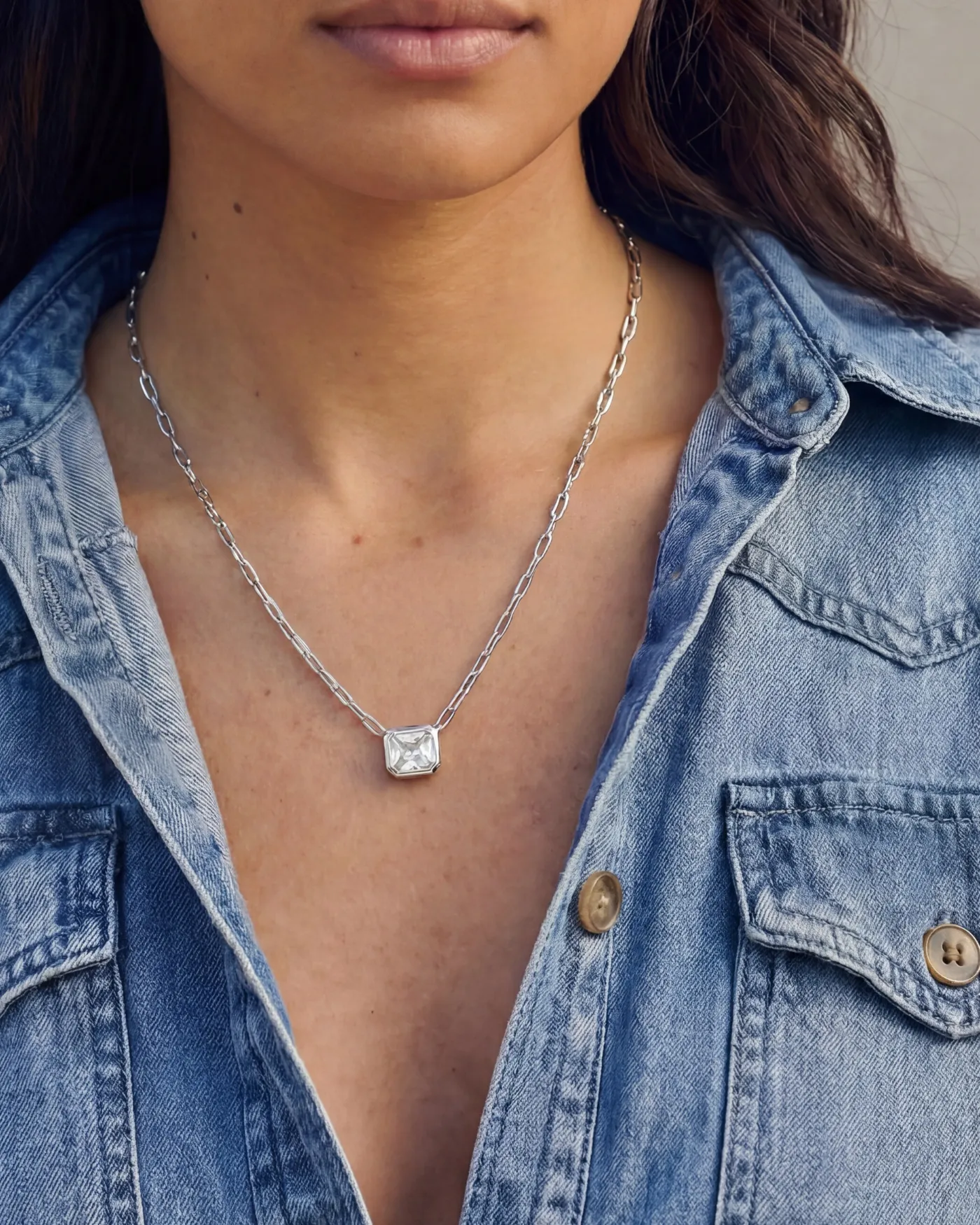 Bezel Set Essential Necklace sold by Stella & Dot product image thumbnail 4