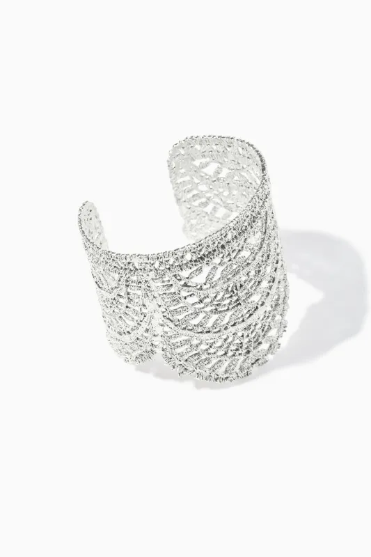 Thea Silver Lace Cuff sold by Stella & Dot