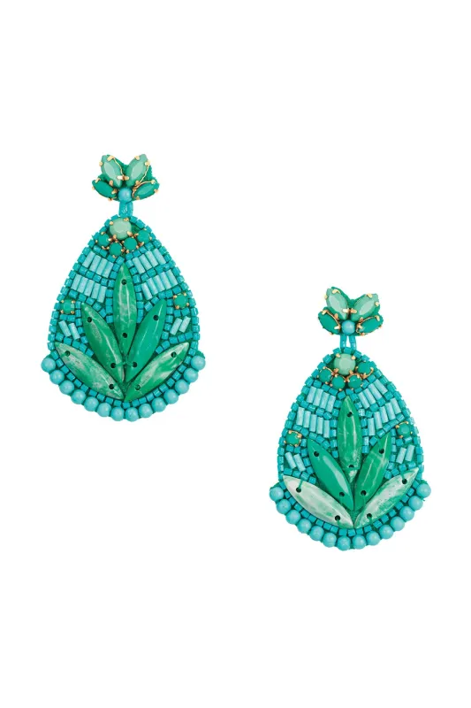 Palm Turquoise Statement Earring sold by Stella & Dot