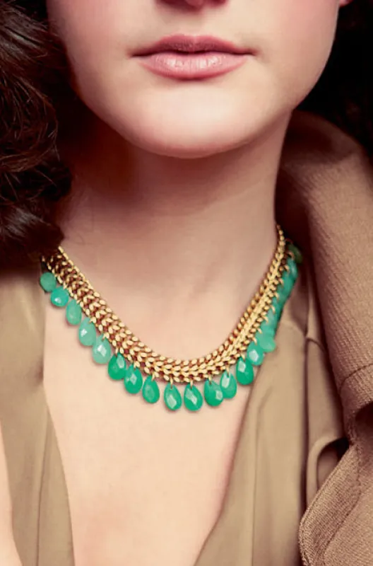 Green Gemstone Statement Necklace sold by Stella & Dot