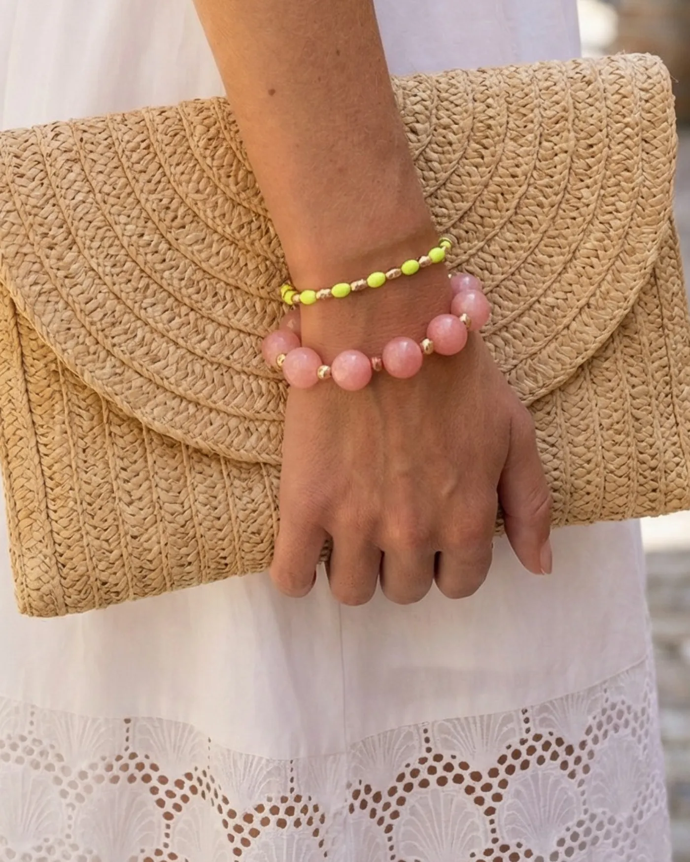 Dot Bracelet in Strawberry Sunstone Quartz sold by Stella & Dot product image thumbnail 2