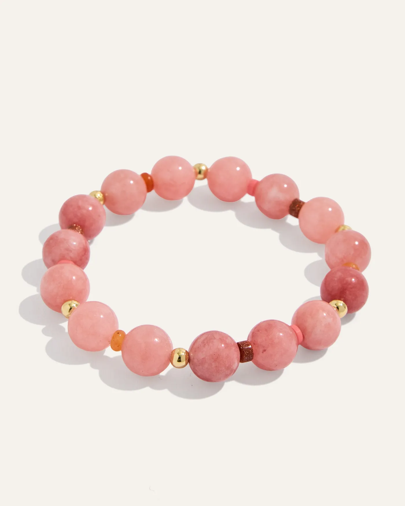 Dot Bracelet in Strawberry Sunstone Quartz sold by Stella & Dot