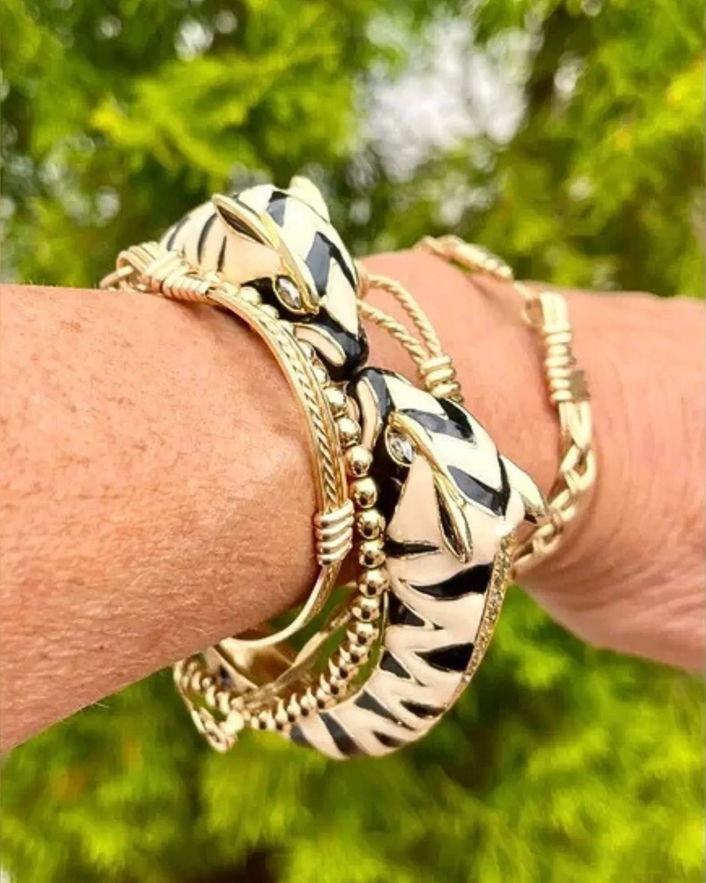 Zebra Enamel Bangle sold by Stella & Dot product image thumbnail 2