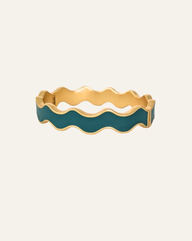 Never Released! Wavy Enamel Bangle | Gold made by Stella & Dot