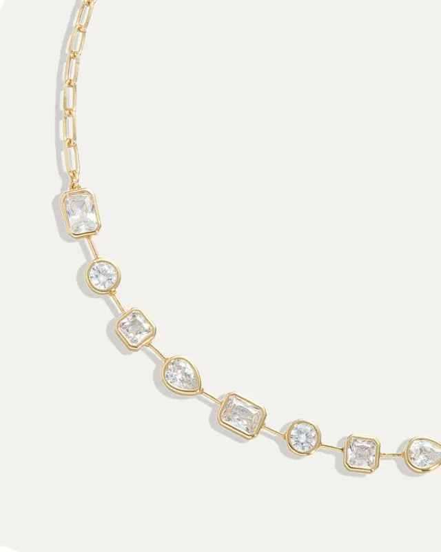 Naomie Paperclip Tennis Necklace made by Stella & Dot