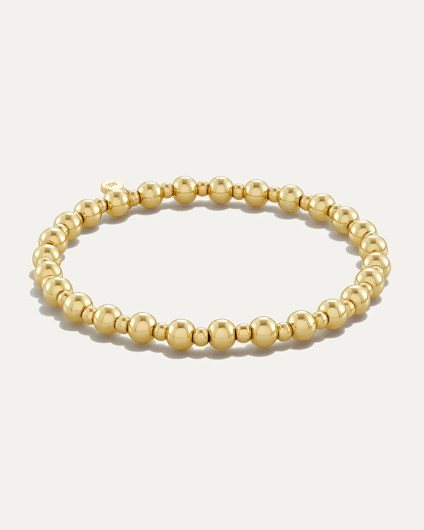 All Day 3 & 5mm Beaded Stretch Bracelet | Gold sold by Stella & Dot