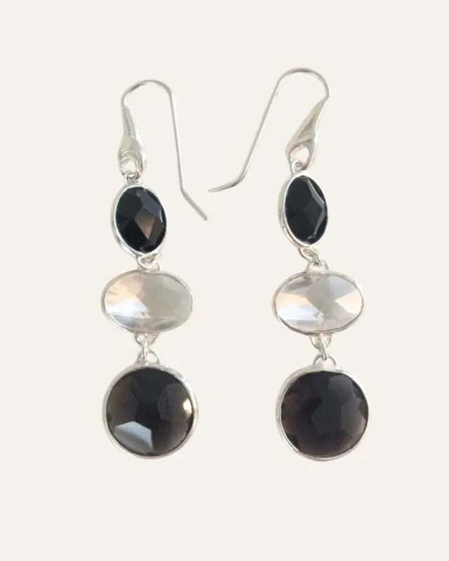 Triple Serenity Drop Earrings | Silver made by Stella & Dot