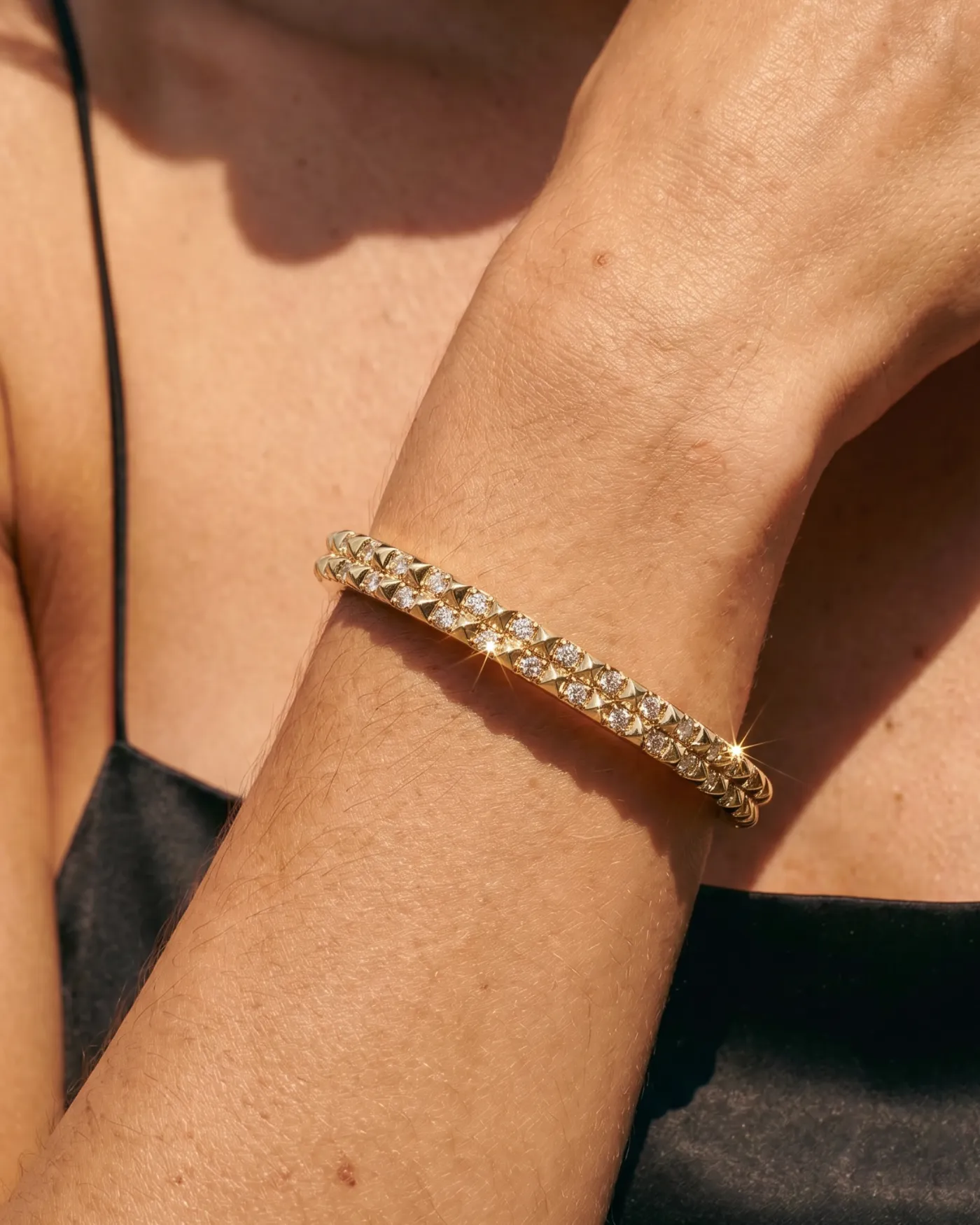 Vivienne Studded Pavé Cuff Bracelet sold by Stella & Dot product image thumbnail 2