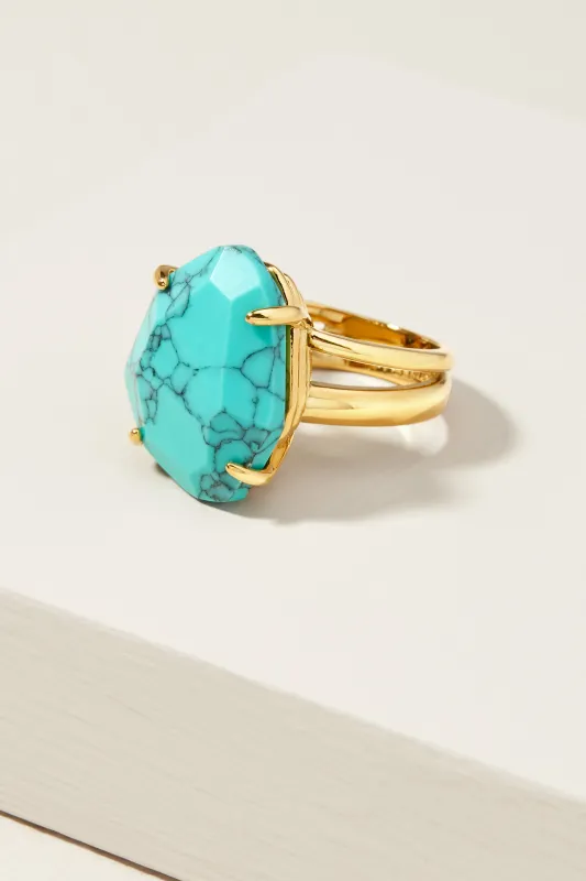 Modern Bohemian Stone Cocktail Ring made by Stella & Dot