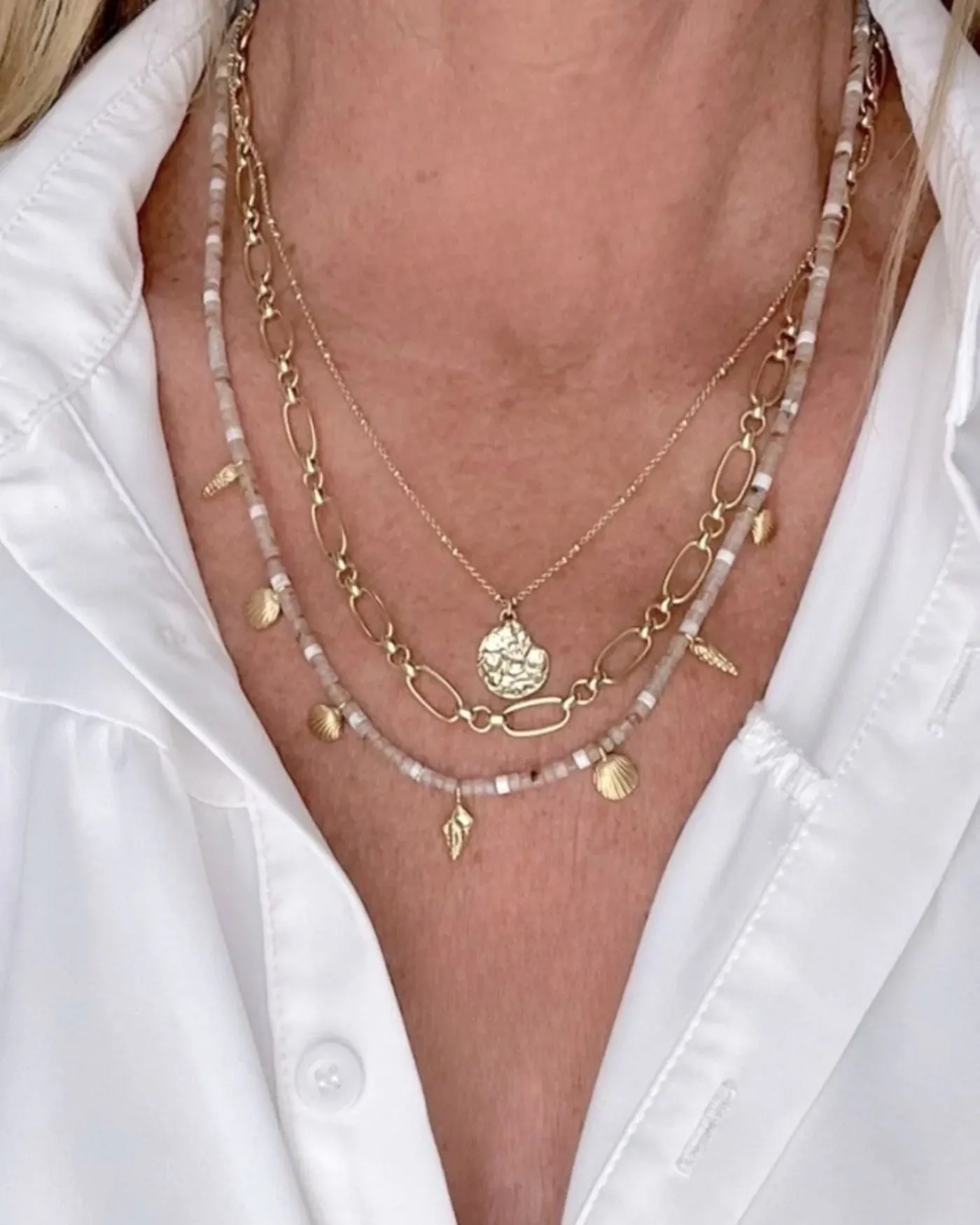 Beach Triple Strand Necklace sold by Stella & Dot