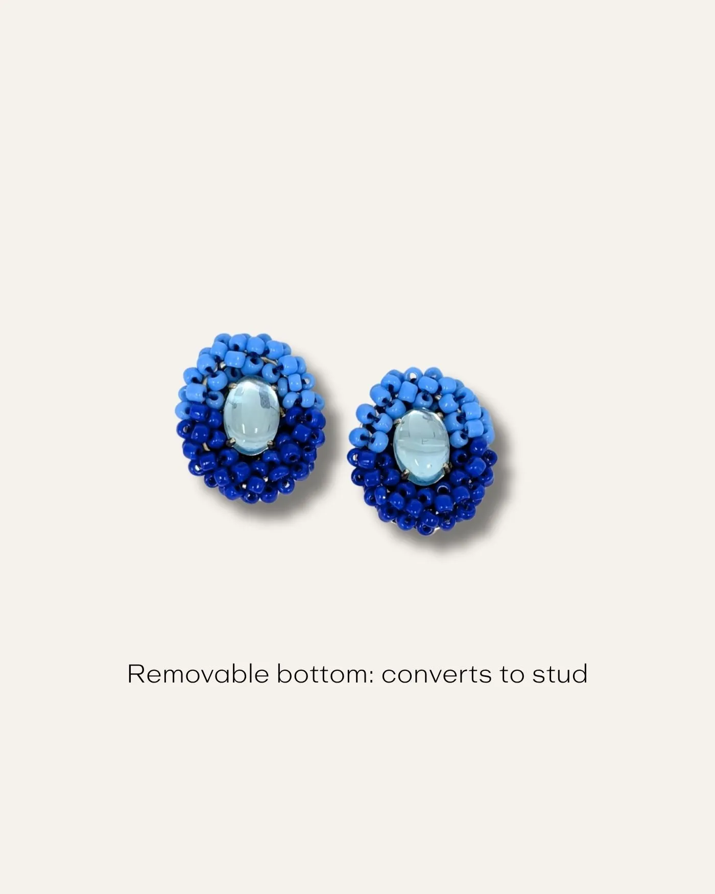 Azure Beaded Convertible Statement Earrings sold by Stella & Dot product image thumbnail 2