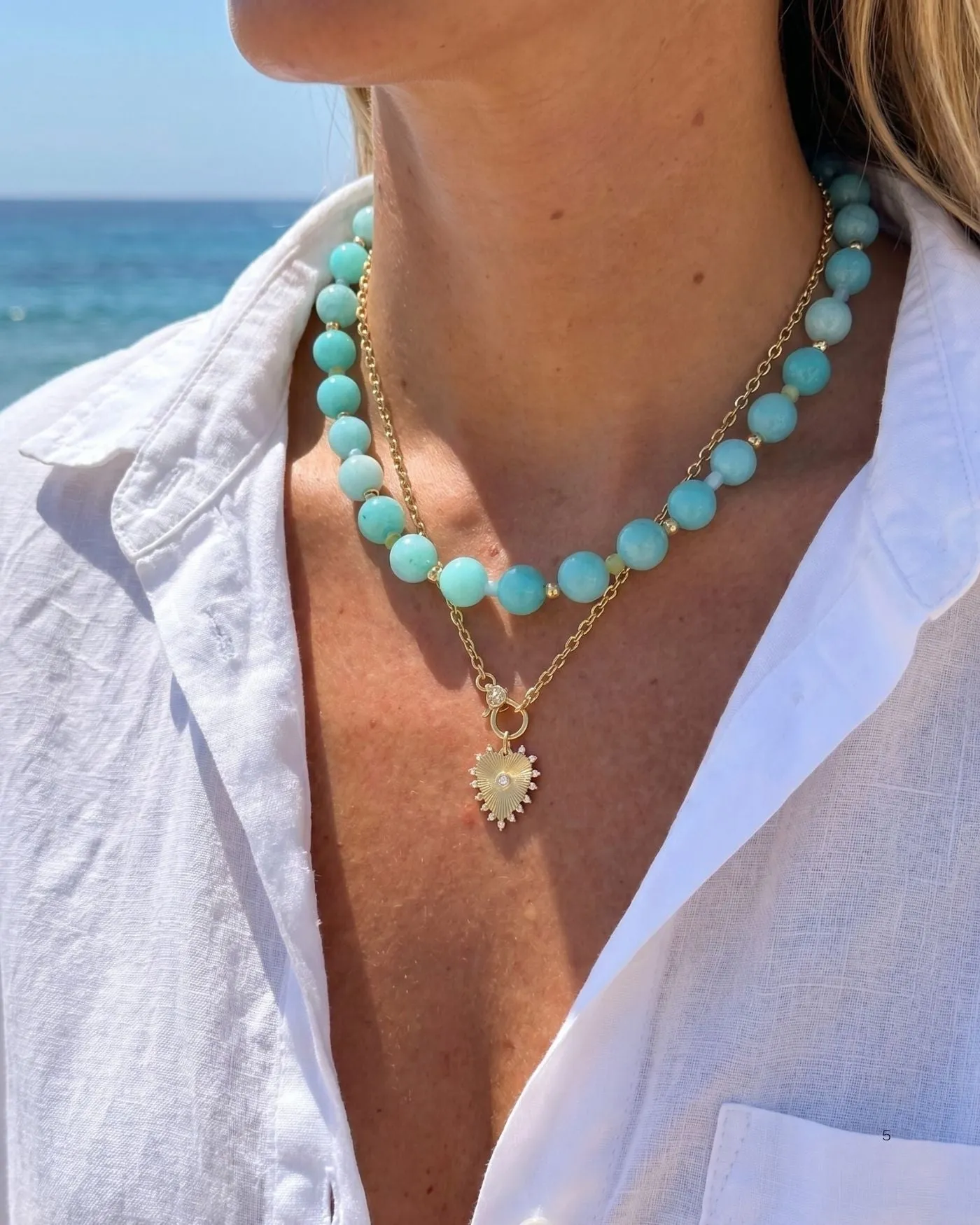 Mini Stevie Heart Necklace sold by Stella & Dot product image thumbnail 4