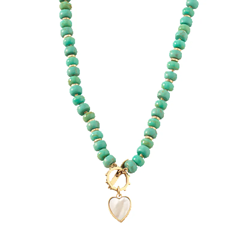 Modern Boho Gold and Turquoise Necklace made by Stella & Dot