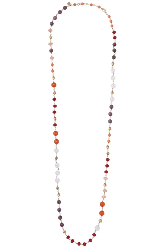 Aileen Pink Beaded Necklace [N372P] made by Stella & Dot