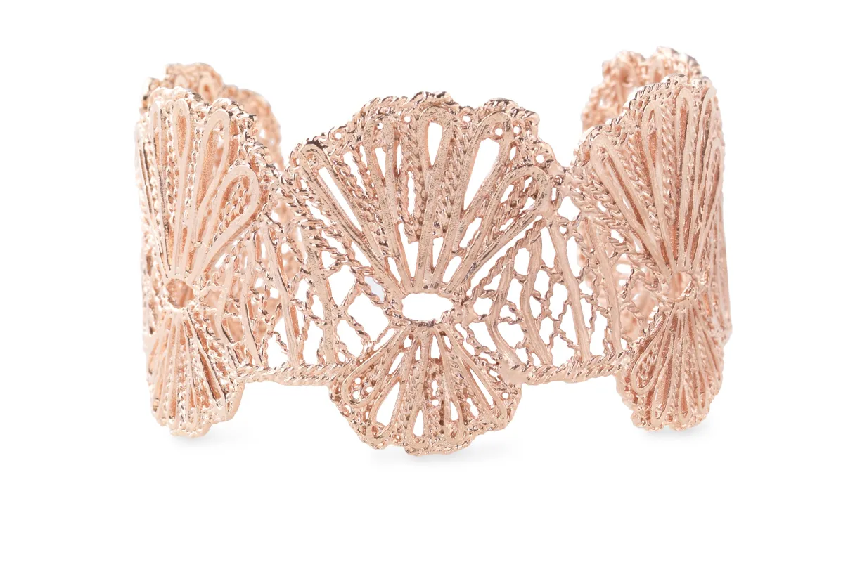 Genevive Lace Rose Gold Cuff made by Stella & Dot